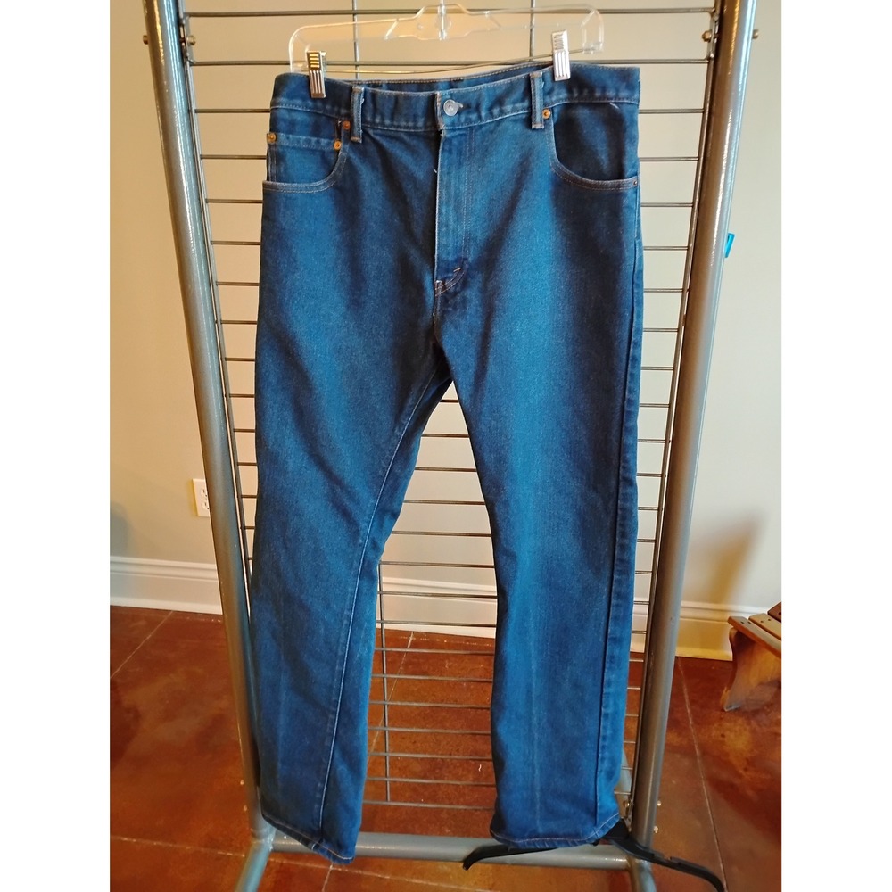 Levis 517 Mens Bootcut Jeans Dark Wash Denim 36x34 Blue 00517-0012